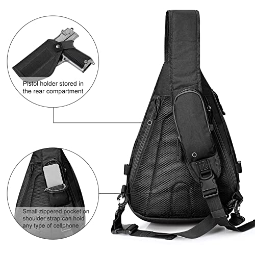 Tactical EDC Sling Bag with Water-Resistant Fabric & Molle System | Versatile Sling Backpack for Outdoor Activities
