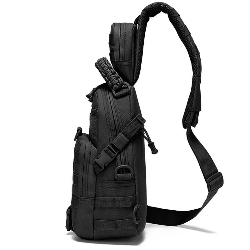 Tactical Sling Bag | Waterproof Military Shoulder Backpack with Adjustable Straps | Durable Storage Solution for Hiking and Camping