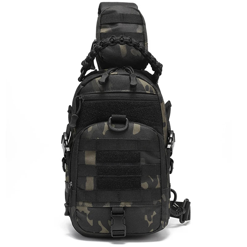 Tactical Sling Bag | Waterproof Military Shoulder Backpack with Adjustable Straps | Durable Storage Solution for Hiking and Camping