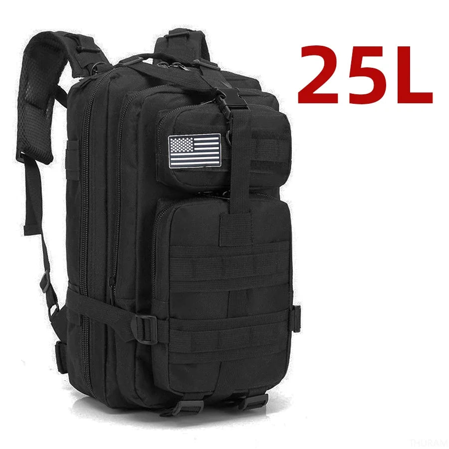 Tactical Sports | Travel Backpack with Waterproof Nylon & Molle System | Versatile Rucksack for Hiking and Camping