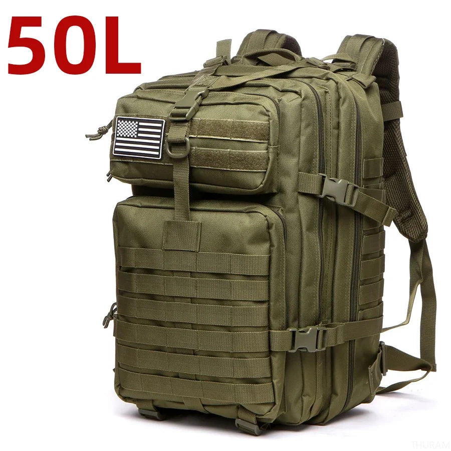 Tactical Sports | Travel Backpack with Waterproof Nylon & Molle System | Versatile Rucksack for Hiking and Camping