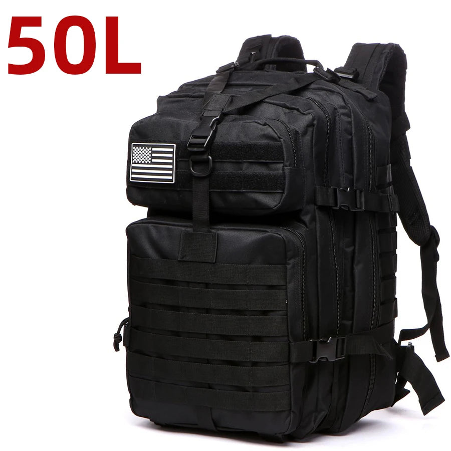 Tactical Sports | Travel Backpack with Waterproof Nylon & Molle System | Versatile Rucksack for Hiking and Camping