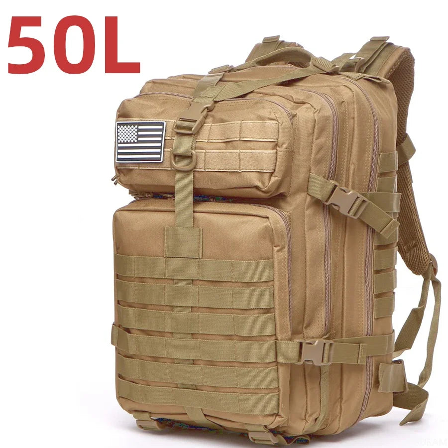 Tactical Sports | Travel Backpack with Waterproof Nylon & Molle System | Versatile Rucksack for Hiking and Camping