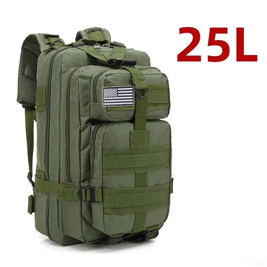 Tactical Sports | Travel Backpack with Waterproof Nylon & Molle System | Versatile Rucksack for Hiking and Camping