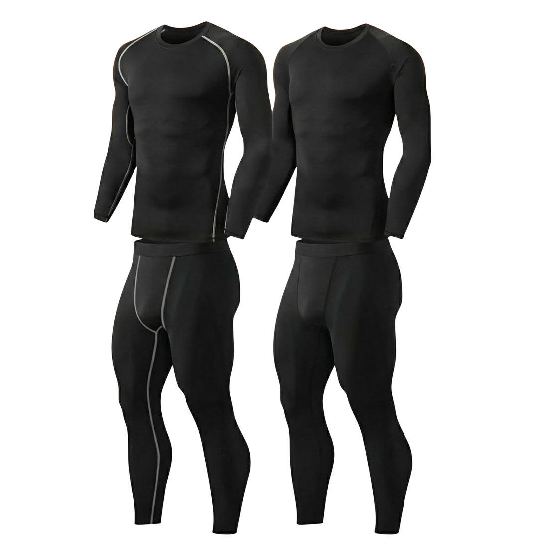 Thermal Base Layer Set | Men's Thermal Underwear with Fleece Lined Comfort | Moisture-Wicking Long Underwear for Ultimate Warmth