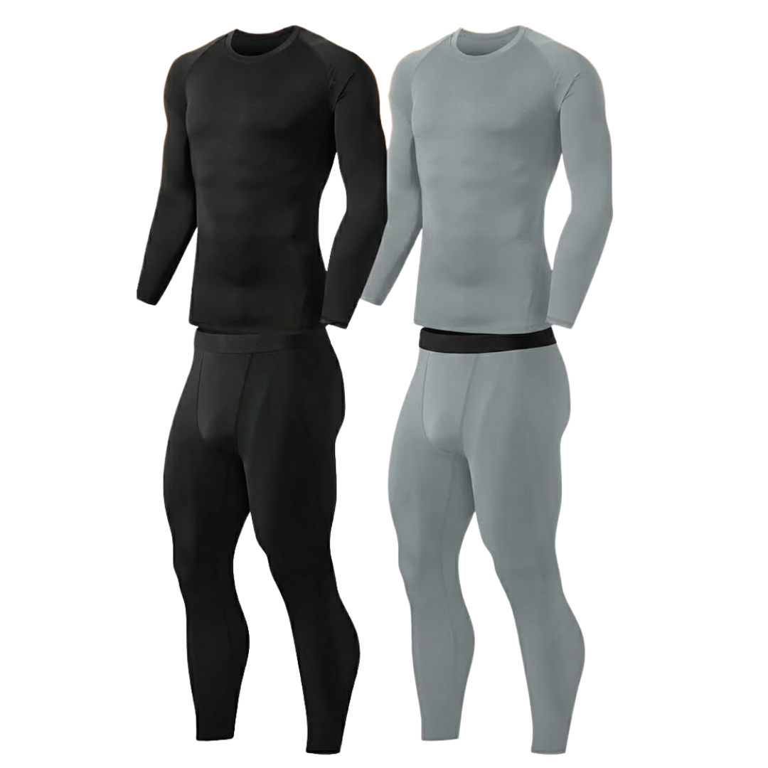 Thermal Base Layer Set | Men's Thermal Underwear with Fleece Lined Comfort | Moisture-Wicking Long Underwear for Ultimate Warmth