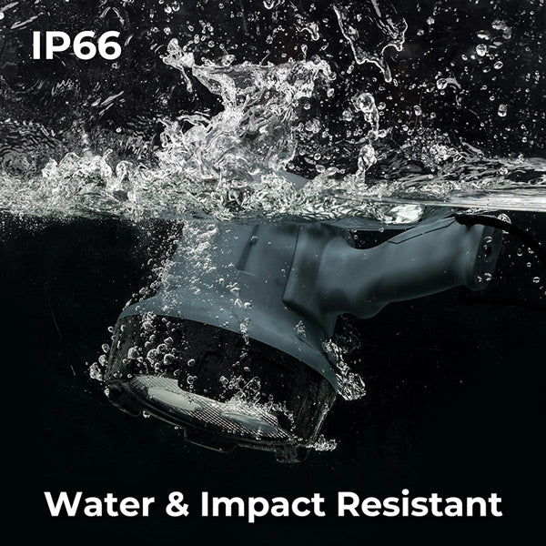 Ultimate LED Spotlight | 6000 Lumens Rechargeable Light with Adjustable Angle | Ergonomic Design for Long-Distance Illumination