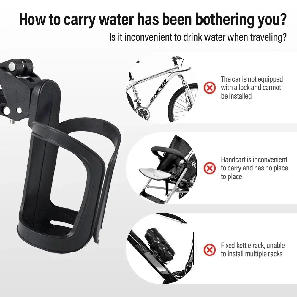 Universal Bicycle Water Bottle Holder with Adjustable Clamp | Lightweight Design for Easy Hydration