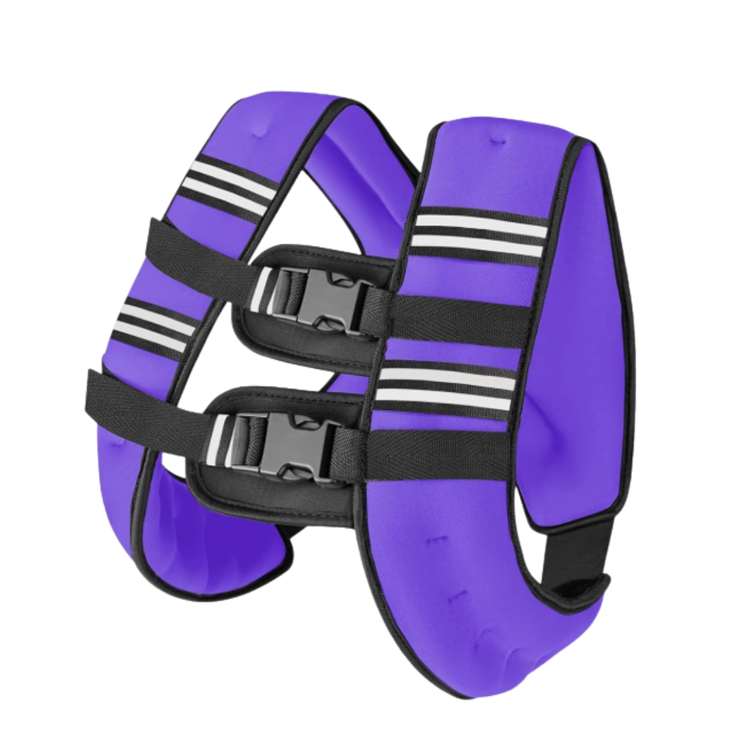 Versatile Weighted Vest | Adjustable Neoprene Design with Reflective Stripes | Ideal for Running and Walking Workouts