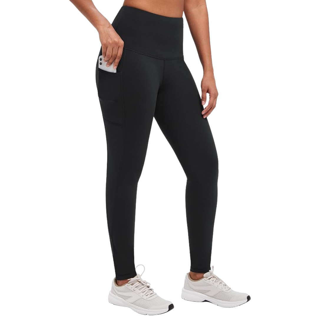 Women's Fleece Lined Leggings with Pockets | High Waist for Warmth and Comfort